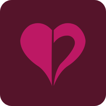 The aspect of Heart, a fuchsia shape representative of a heart.